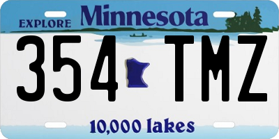 MN license plate 354TMZ