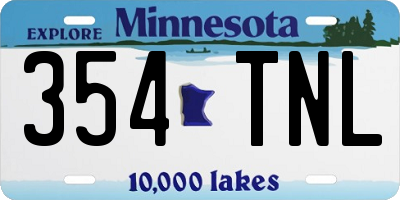 MN license plate 354TNL