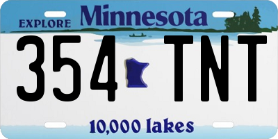MN license plate 354TNT