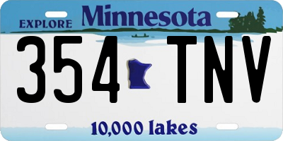 MN license plate 354TNV