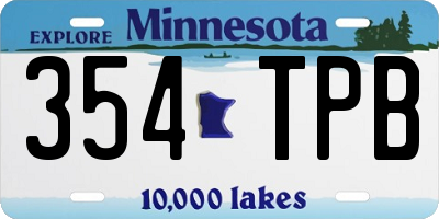 MN license plate 354TPB