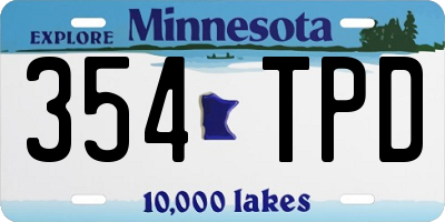 MN license plate 354TPD