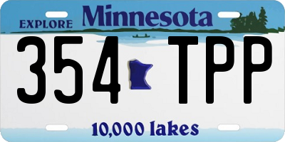 MN license plate 354TPP
