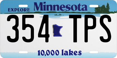 MN license plate 354TPS