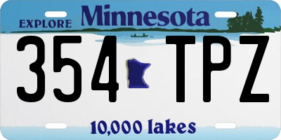 MN license plate 354TPZ