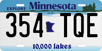 MN license plate 354TQE