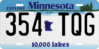 MN license plate 354TQG