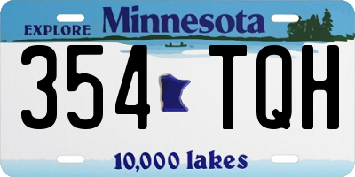MN license plate 354TQH
