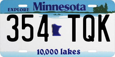 MN license plate 354TQK