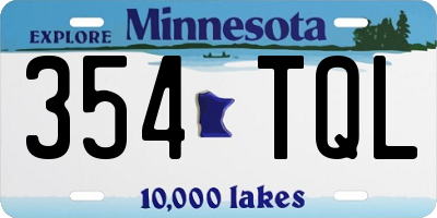 MN license plate 354TQL