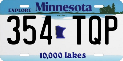 MN license plate 354TQP
