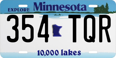 MN license plate 354TQR