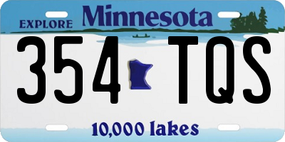 MN license plate 354TQS