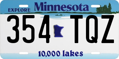 MN license plate 354TQZ