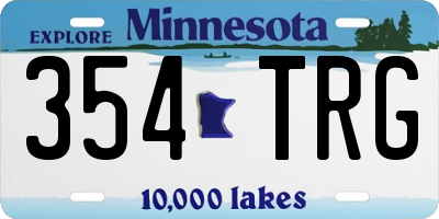 MN license plate 354TRG