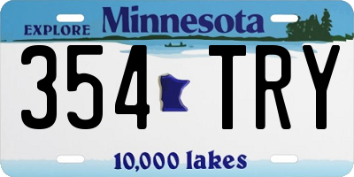 MN license plate 354TRY