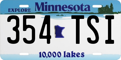 MN license plate 354TSI