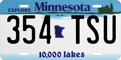 MN license plate 354TSU