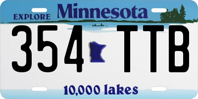 MN license plate 354TTB