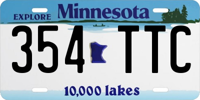 MN license plate 354TTC