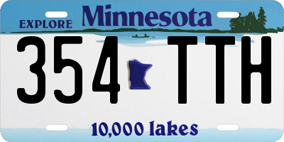 MN license plate 354TTH