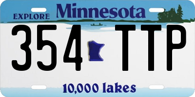 MN license plate 354TTP