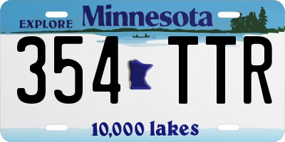 MN license plate 354TTR