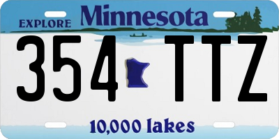 MN license plate 354TTZ