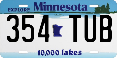 MN license plate 354TUB