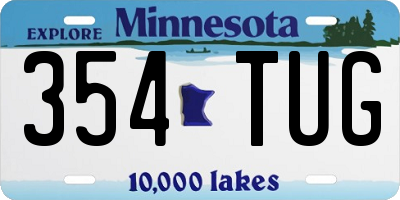 MN license plate 354TUG