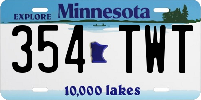 MN license plate 354TWT