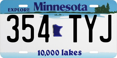 MN license plate 354TYJ