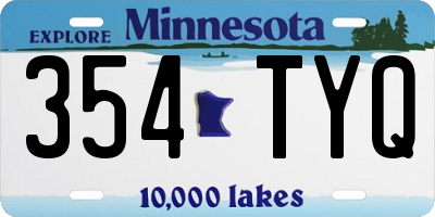 MN license plate 354TYQ
