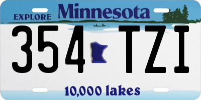 MN license plate 354TZI