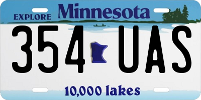 MN license plate 354UAS