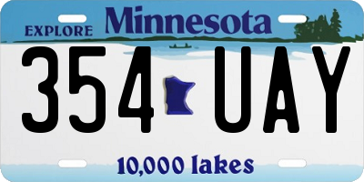 MN license plate 354UAY
