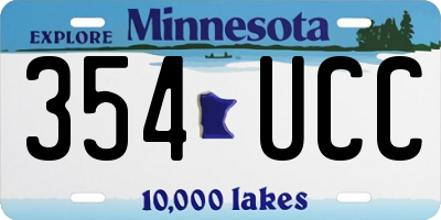 MN license plate 354UCC