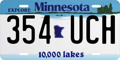 MN license plate 354UCH
