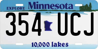 MN license plate 354UCJ