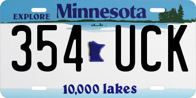 MN license plate 354UCK