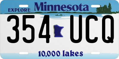 MN license plate 354UCQ