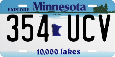 MN license plate 354UCV