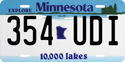 MN license plate 354UDI