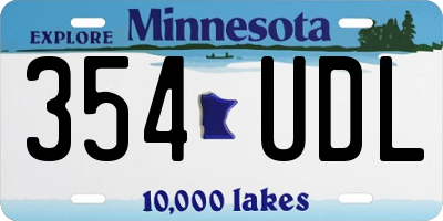 MN license plate 354UDL