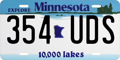 MN license plate 354UDS