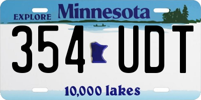 MN license plate 354UDT