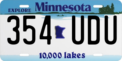 MN license plate 354UDU