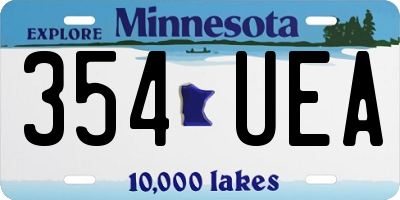 MN license plate 354UEA