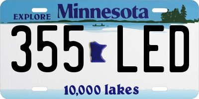 MN license plate 355LED
