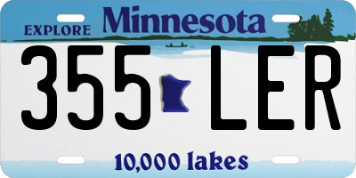 MN license plate 355LER